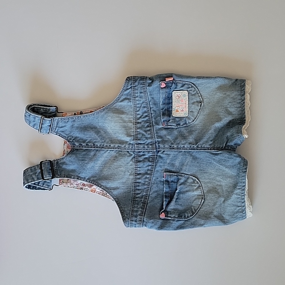 Souris Mini Girl Short Denim Overalls Jumpsuit - Picture 4 of 9